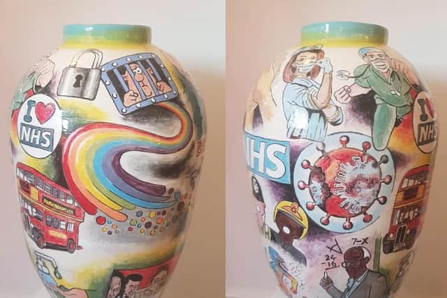 the vase features a number of notable images throughout lockdown