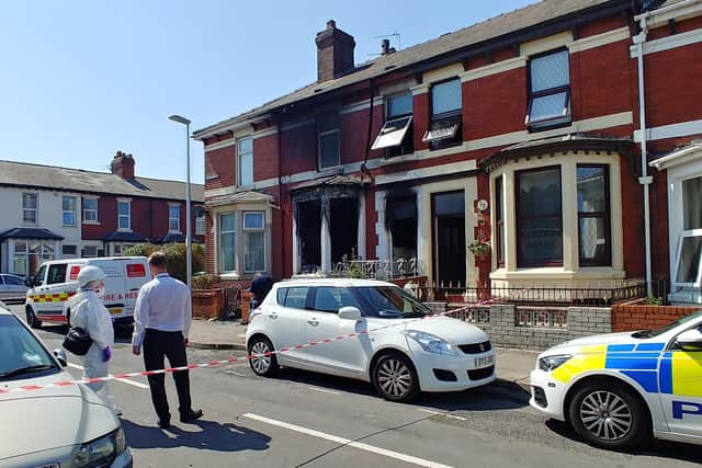 The scene remains cordoned off as an investigation into it cause takes place today (June 24)