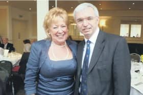 Just Good Friends founder Bev Sykes with Fylde MP Mark menzies at a pre-lockdown event