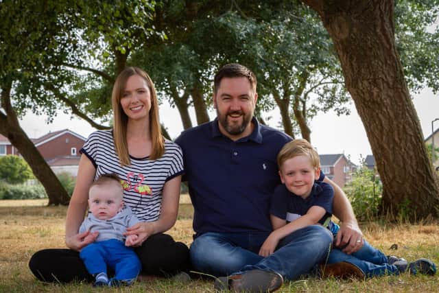Lee and Joanne Kirton of Charles Alexander Short Stay, with their sons, Seb, 7, and two year old Henry