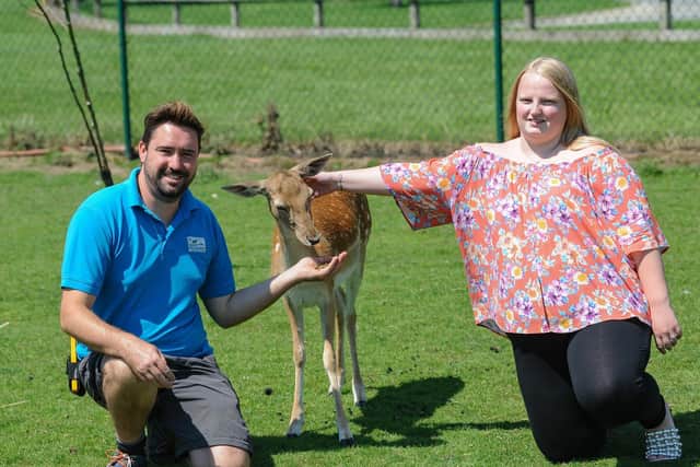 Vicky Hastings, 21, from Thornton, has been helping Wild Discovery zoo owner Neil Trickett by collecting food and other donations from the public, after it closed due to the coronavirus pandemic.