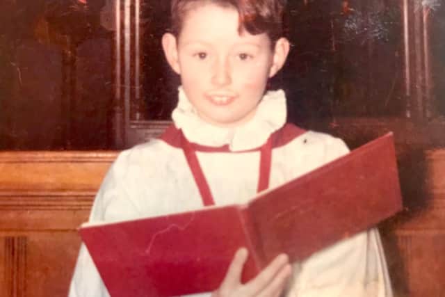 Judge Brown, aged 10, in the church choir