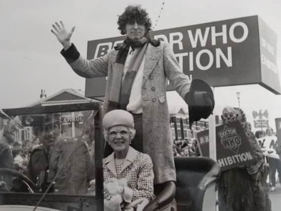 Dr Who Exhibition's entry in the carnival parade, June 1976