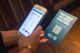 A QR code opens a digital restaurant menu to replace a hard copy