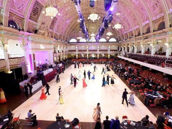 A stock picture of dancers in the Empress Ballroom at the Winter Gardens