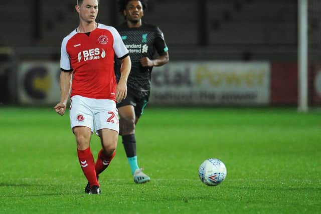 Nathan Sheron last played for Fleetwood against Liverpool Under-21s
