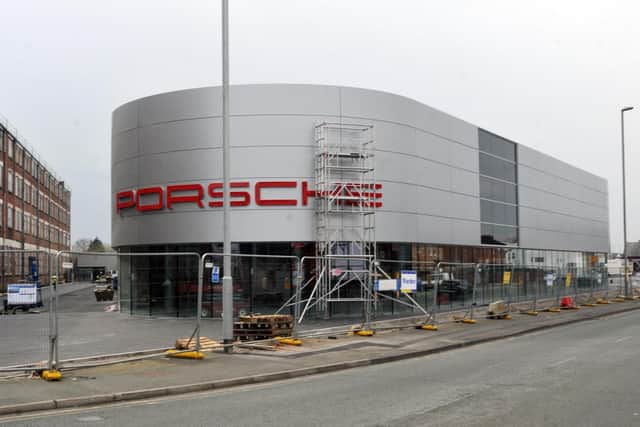The construction of the Porsche Centre on Watery Lane