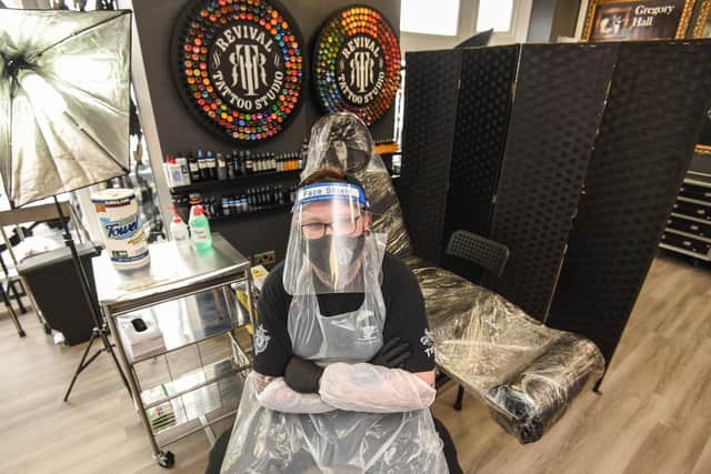 Matt Creed, manager of Revival Tattoo Studio on Whitegate Drive, began to implement safety measures before the Covid-19 lockdown was announced.