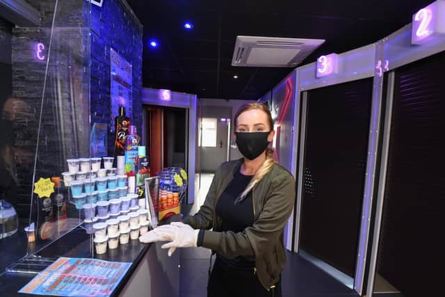 Emma Mitchell works at House of Tanning in Cleveleys, and said she was "relieved" to get back to work after the shop was instructed by the Government to close for over three months due to Covid-19.