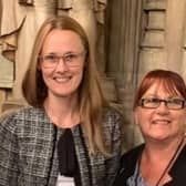Cat Smith, MP for Lancaster and Fleetwood, with Preesall health campaigner Janet Williams