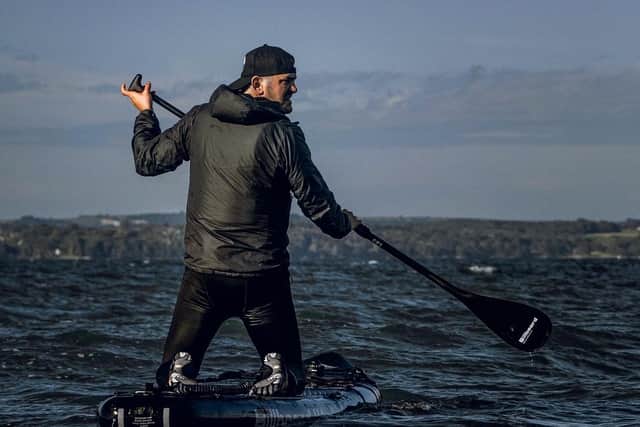 Jordan is due to set off on his stand-up paddle board journey around the UK on July 26