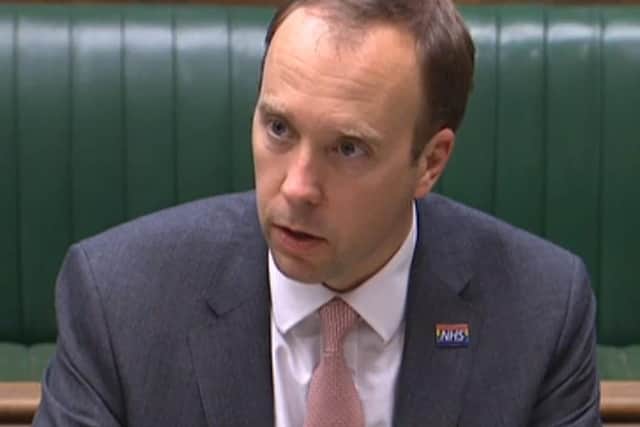 Health Secretary Matt Hancock delivers a statement