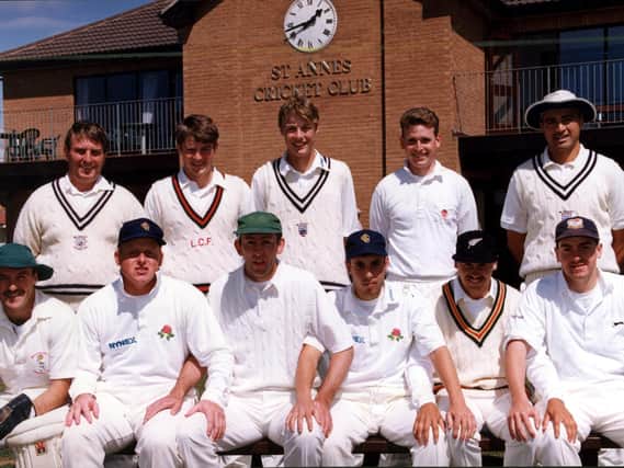 Andrew Flintoff (back row, centre) during his time as a youngster at St Annes CC