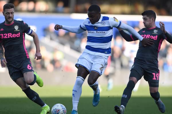 Bright Osayi-Samuel in action for QPR this season against champions Leeds United