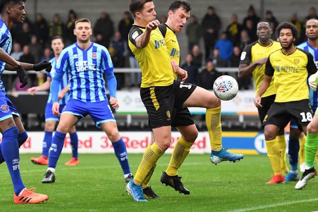 Oliver Sarkic, one of Blackpool's young new signings, in action for Burton Albion against the Seasiders last season