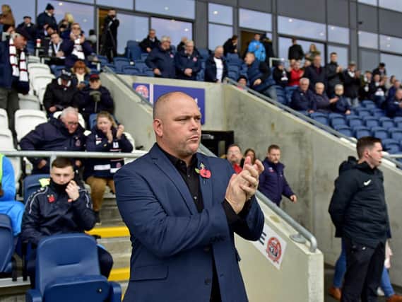 Jim Bentley will have a new assistant for the first time in his managerial career when he returns to work at AFC Fylde after heart surgery  Picture: STEVE MCLELLAN