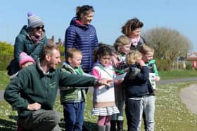Bug Hunting, pebble painting and bird watching at Fairhaven Lake with the Fylde rangers last year