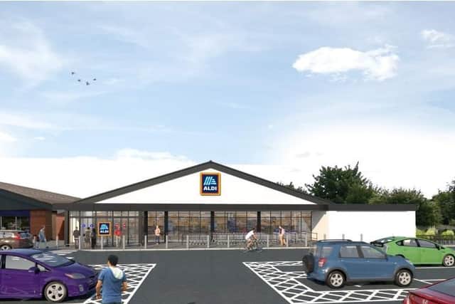 A CGI image provided with the application showed how Aldi in Fleetwood would be extended.