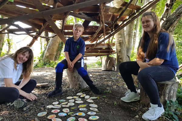 Park Community Academy young artists at work in the forest school