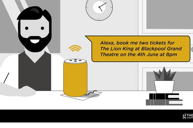 Audiences will be able to book tickets and their choice of seating directly through artificial intelligence devices at home - including the likes of Amazon's Alexa.