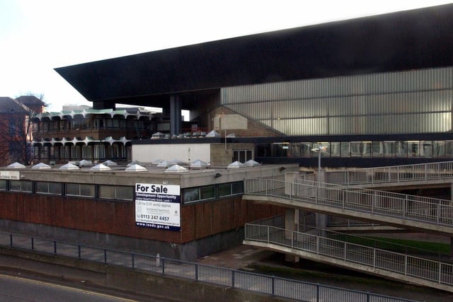 The Leeds International Swimming Pool was up for sale. It was later to be demolished.