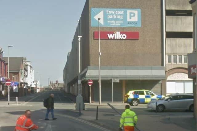 The officer was attack happened at around 8.15am in Queen Street,Blackpool, close to its junction with Dickson Road. Pic: Google