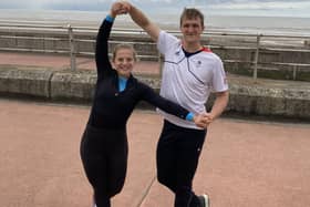 Ice partners Lydia Smart and Harry Mattick rehearse their routines on South Promenade