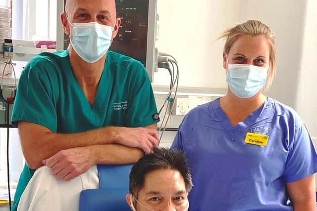 Dr Jason Cupitt and sister Caroline Drury - Photos: Blackpool Teaching Hospitals