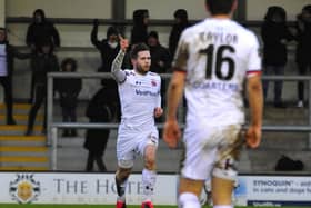 Luke Burke's next AFC Fylde appearance will be his 100th for the club Picture: STEVE MCLELLAN