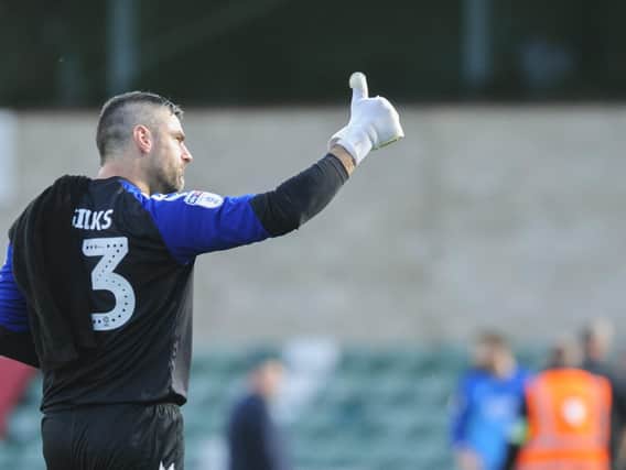 Matt Gilks at Lincoln City with Fleetwood Town last season - two of his former clubs