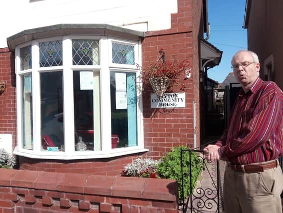 Coun Martin Mitchell outside Layton House, which is one of the community groups to receive funding