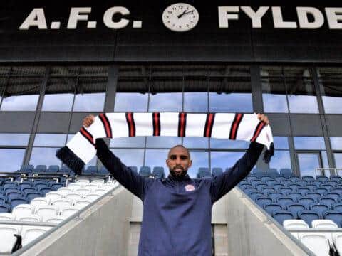 New signing Nathan Pond played against Fylde in the National League play-off final last year Picture: AFC FYLDE