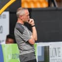 Blackpool head coach Neil Critchley during Saturday's friendly at Southport