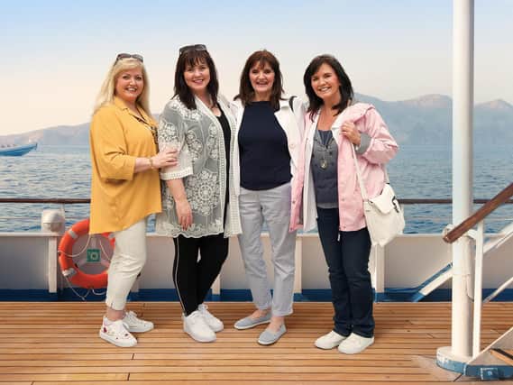 Linda and Anne Nolan pictured with sisters Coleen and Maureen discovered they had cancer after returning home from filming tv show Nolans Go Cruising currently airing on Quest Red.