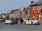 Images from the scene of the collision on Kirkham Road in Freckleton.