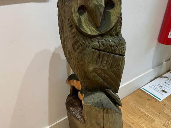 Damage to an owl statue. Picture by Park View 4 U