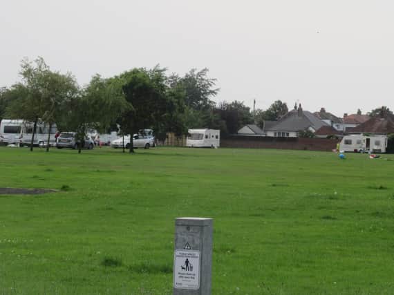 Travellers at Ramsgate Road Park, St Annes
