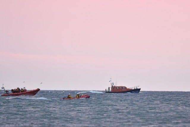 Coastguard searching for the missing boys off St Annes Pier on Saturday evening (August 15)