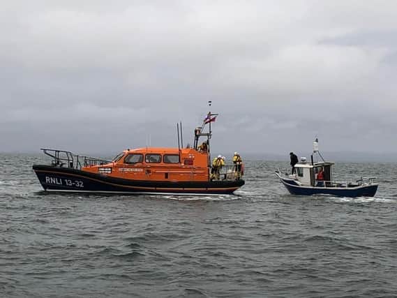 The 30ft Colvic yacht was rescued by RNLI teams overnight