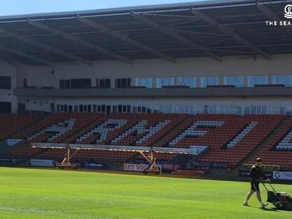 It's more than five months since Bloomfield Road last staged a competitive game and the help of volunteers to carry out maintenance would is welcome
Picture: BLACKPOOL FC