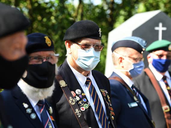 The 75th anniversary of VJ Day, the day the Second World War ended with victory over Japan, was marked by a short, but moving service at the Fylde Memorial Arboretum and Community Woodland in Bispham