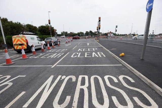 Emergency services rushed to the scene of a crash on the A585 Norcross roundabout.
