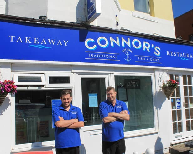 Connor Wilson and Steve Kerr have opened their chippy in Cleveleys