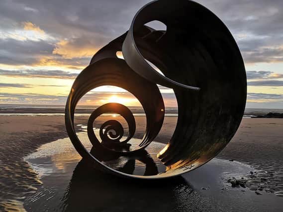 Nicola Lukeman said one of the things she loved about Cleveleys was Mary's Shell. The metal sculpture, found on the sands of Jubilee Beach, is part of the Mythic Coast public art trail. The trail represents elements of the children's story, "The Sea Swallow." The shell is a favourite among photographers across the Fylde coast.