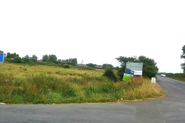 Part of the site at Bambers Lane and School Road