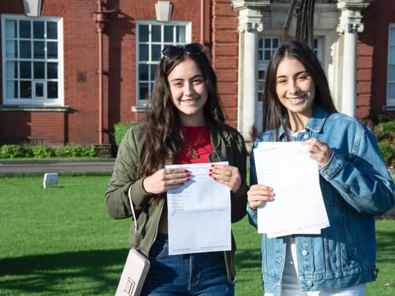 AKS twins Mia and Tara Williams with their GCSE results