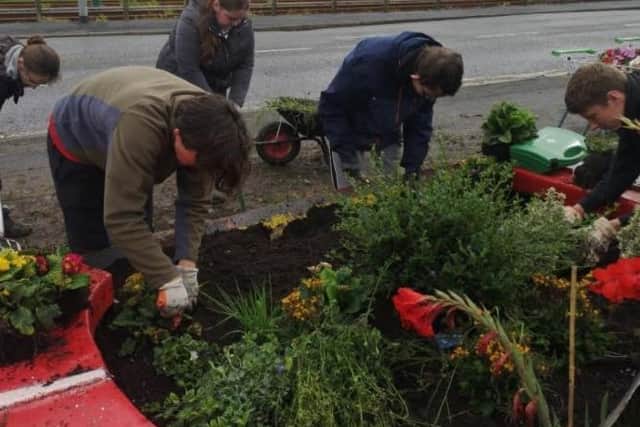 A group of teens taking part in the NCS scheme created a community garden next to Fleetwood fire station.