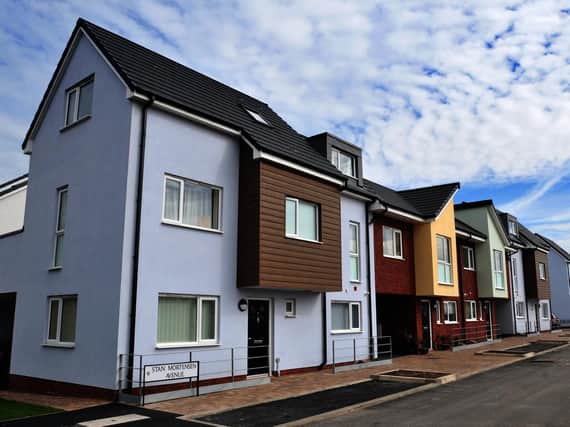 Homes at Foxhall Village which were completed prior to building work being stopped
