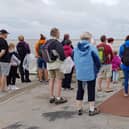 The litter picking group held a minute's silence by St Annes pier.