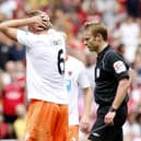 Ian Evatt is sent off at Arsenal